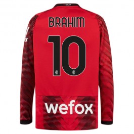 AC Milan Brahim 10 Matchtröja Hemma 2023-2024 - Långärmad