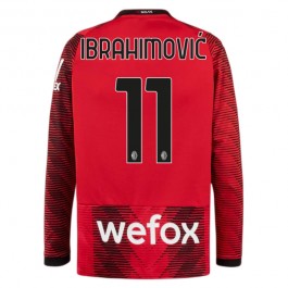 AC Milan Ibrahimović 11 Matchtröja Hemma 2023-2024 Långärmad