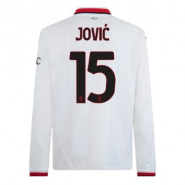 AC Milan Jović 15 Matchtröja Borta 2024-2025 Långärmad