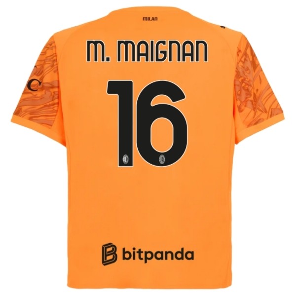 AC Milan M.Maignan 16 Målvakt Matchtröja Borta 2025-2026 Fotbollsställ AC Milan M.Maignan 16 Målvakt Matchtröja Borta 2025-2026 Fotbollsställ