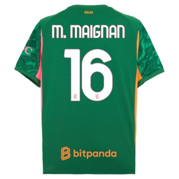 AC Milan M.Maignan 16 Målvakt Matchtröja Tredje 2025-2026 Fotbollsställ AC Milan M.Maignan 16 Målvakt Matchtröja Tredje 2025-2026 Fotbollsställ