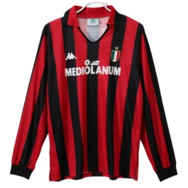 AC Milan Matchtröja Hemma Retro 1988-1989 Långärmad