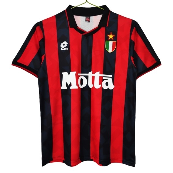 AC Milan Matchtröja Hemma Retro 1993-1994 Fotbollsställ AC Milan Matchtröja Hemma Retro 1993-1994 Fotbollsställ