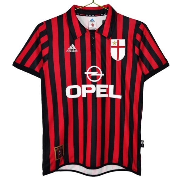 AC Milan Matchtröja Hemma Retro 1999-2000 Fotbollsställ AC Milan Matchtröja Hemma Retro 1999-2000 Fotbollsställ