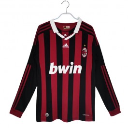 AC Milan Matchtröja Hemma Retro 2009-2010 - Långärmad