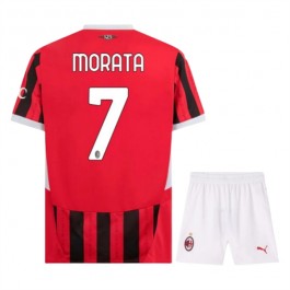 AC Milan Morata 7 Matchtröja Barn Hemma 2024-2025