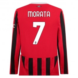 AC Milan Morata 7 Matchtröja Hemma 2024-2025 Långärmad