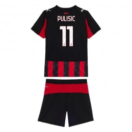 AC Milan Pulisic 11 Matchtröja Barn Hemma 2025-2026