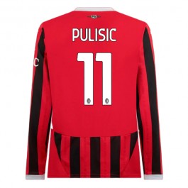 AC Milan Pulisic 11 Matchtröja Hemma 2024-2025 Långärmad