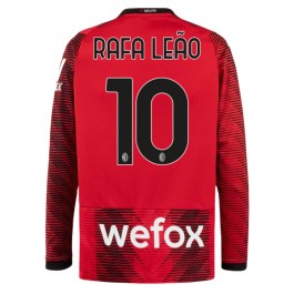 AC Milan Rafa Leao 10 Matchtröja Hemma 2023-2024 - Långärmad