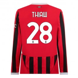 AC Milan Thiaw 28 Matchtröja Hemma 2024-2025 Långärmad