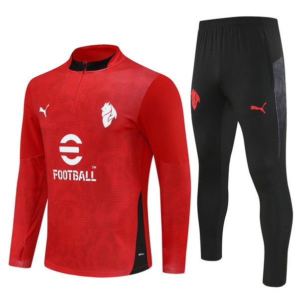 AC Milan Träningsoverall med Tröja 2025-26 - 1-4 Zip Röd AC Milan Träningsoverall med Tröja 2025-26 - 1-4 Zip Röd