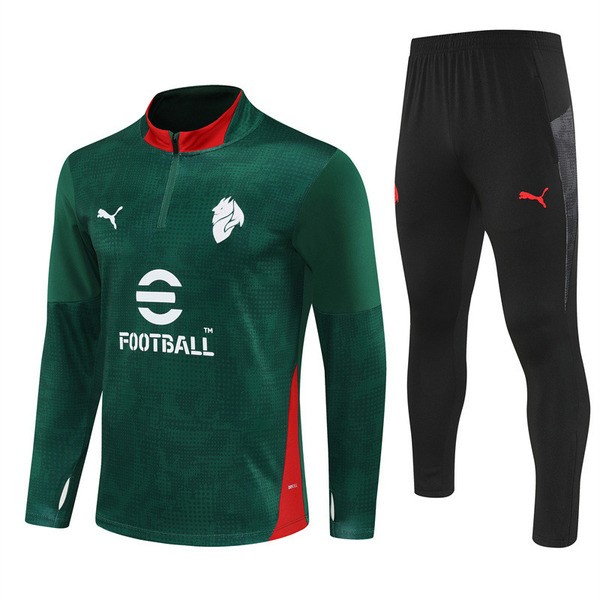 AC Milan Träningsoverall med Tröja Barn 2025-26 - 1-4 Zip Grön AC Milan Träningsoverall med Tröja Barn 2025-26 - 1-4 Zip Grön