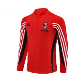 AC Milan Träningströja 2003-04 - 1-4 Zip Retro Röd