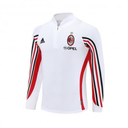 AC Milan Träningströja 2003-04 - 1-4 Zip Retro Vit