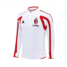 AC Milan Träningströja 2005-06 - 1-4 Zip Retro Vit