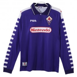 ACF Fiorentina Matchtröja Hemma Retro 1998-1999 Långärmad