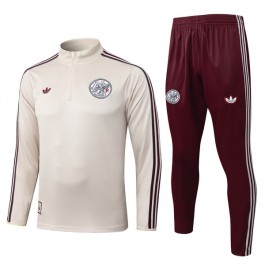 AFC Ajax Träningsoverall med Tröja Barn 2025-26 - 1-4 Zip Beige