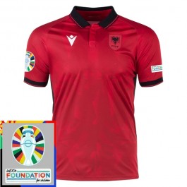 Albanien Matchtröja Hemma Euro 2024 Patch