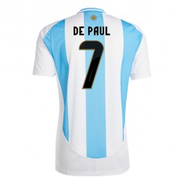 Argentina De Paul 7 Matchtröja Hemma Copa América 2024