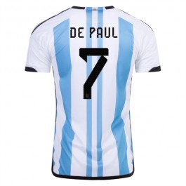Argentina De Paul 7 Matchtröja Hemma VM 2022