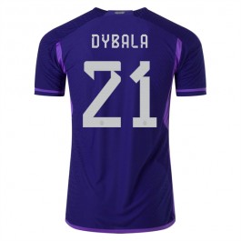 Argentina Dybala 21 Matchtröja Borta VM 2022