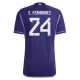 Argentina E.Fernandez 24 Matchtröja Borta VM 2022