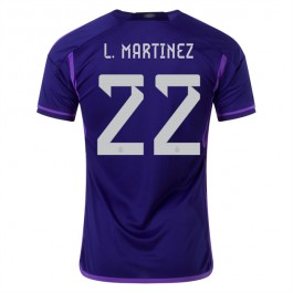 Argentina L. Martinez 22 Matchtröja Borta VM 2022
