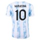 Argentina Maradona 10 Matchtröja Hemma 2021