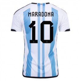 Argentina Maradona 10 Matchtröja Hemma VM 2022