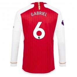Arsenal Gabriel 6 Matchtröja Hemma 2023-2024 - Långärmad