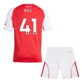 Arsenal Rice 41 Matchtröja Barn Hemma 2025-2026