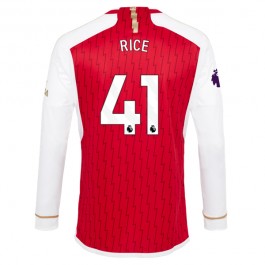 Arsenal Rice 41 Matchtröja Hemma 2023-2024 - Långärmad