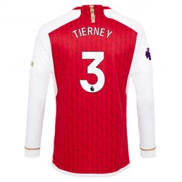 Arsenal Tierney 3 Matchtröja Hemma 2023-2024 Långärmad