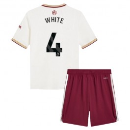 Arsenal White 4 Matchtröja Barn Tredje 2025-2026