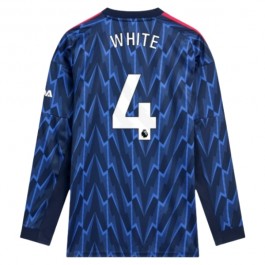 Arsenal White 4 Matchtröja Borta 2025-2026 Långärmad