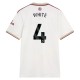 Arsenal White 4 Matchtröja Tredje 2025-2026