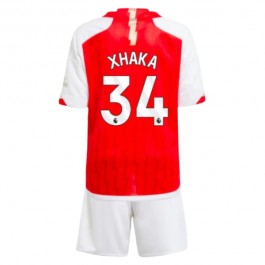 Arsenal Xhaka 34 Matchtröja Barn Hemma 2023-2024