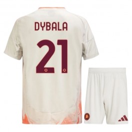 AS Roma Dybala 21 Matchtröja Barn Borta 2024-2025