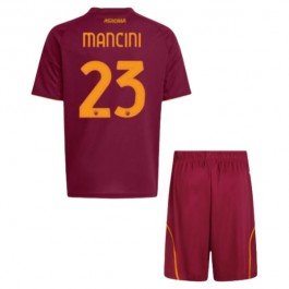 AS Roma Mancini 23 Matchtröja Barn Hemma 2025-2026