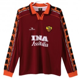 AS Roma Matchtröja Hemma Retro 1998-1999 Långärmad