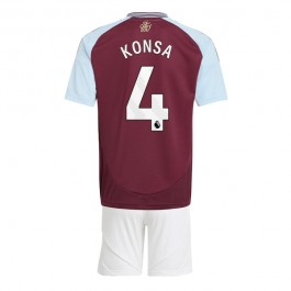Aston Villa Konsa 4 Matchtröja Barn Hemma 2024-2025