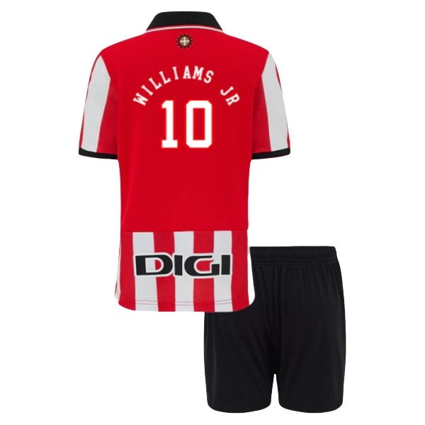 Athletic Bilbao Williams JR 10 Matchtröja Hemma Barn 2025-2026 Fotbollsställ Athletic Bilbao Williams JR 10 Matchtröja Hemma Barn 2025-2026 Fotbollsställ