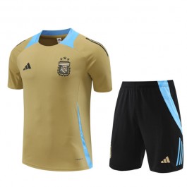 Barn Argentina Träningströja Ställ 2024-25 - Shorts Gold