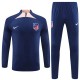 Barn Atlético Madrid Träningsoverall 2023-24 - 1-4 Zip Navy