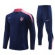 Barn Atletico Madrid Träningsoverall 2024-25 - 1-4 Zip Marinblå