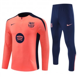 Barn FC Barcelona Träningsoverall 2024-25 - 1-4 Zip Orange