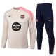 Barn FC Barcelona Träningsoverall 2025-26 - 1-4 Zip Beige