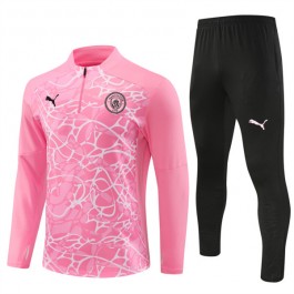 Barn Manchester City Träningsoverall 2024-25 - 1-4 Zip Rosa