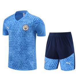 Barn Manchester City Träningströja Ställ 2023-24 - Shorts Blå